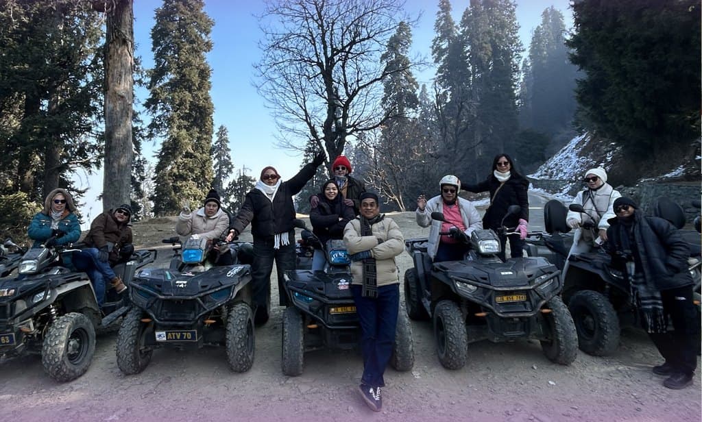 Aktiviti ATV di hutan pain