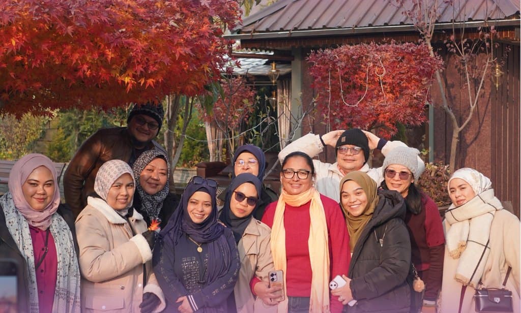 Kumpulan di Kashmir pada musim luruh